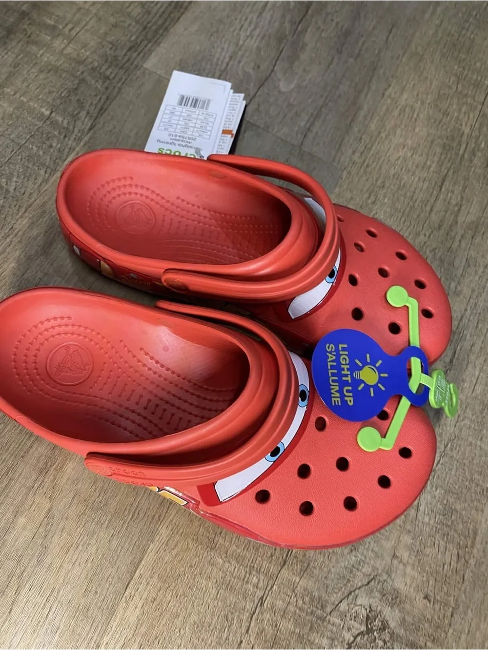 Crocs Disney Cars Lightning McQueen Light-Up Clogs Men’s 11 NWT